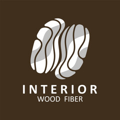 wooden logo. wooden fiber vector icon design.