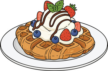 Croffle With Ice Cream © Wongduaen