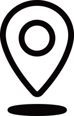 線画　位置情報マーク　ベクターイラスト素材