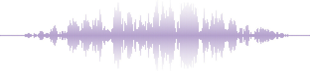 Sound waveform visualization of audio signal Vector