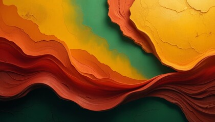 Abstract background with red, yellow and green against black background with copy space , to Celebrate Black History Month , juneteenth , kwanzaa