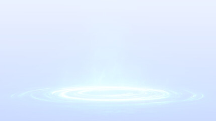 Glowing Futuristic Neon Circle PNG Overlay with Blue Purple Magic Portal and Energy Light Effect