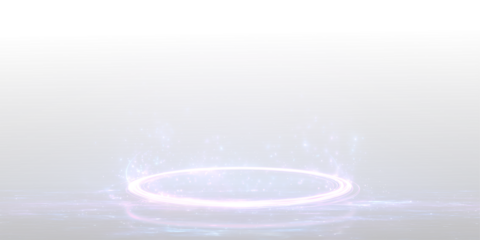 Glowing Futuristic Neon Circle PNG Overlay with Blue Purple Magic Portal and Energy Light Effect