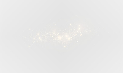 Overlay. golden star, light effect, glitter particles and stars.Magical glow PNG