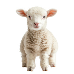 Fototapeta premium Adorable Lamb on Transparent Background