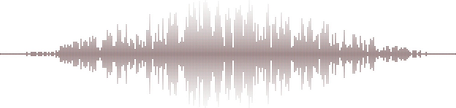 Sound waveform illustration on white background Vector