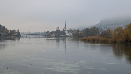 Blick auf Stein am Rhein im Sp&auml;therbst