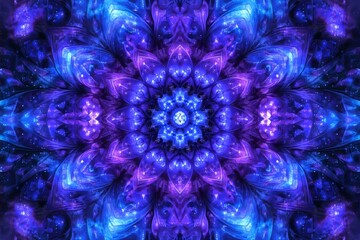 Kaleidoscopic Vision of Opulence A Symmetrical Cosmos with Enchanting Reflections and Colors