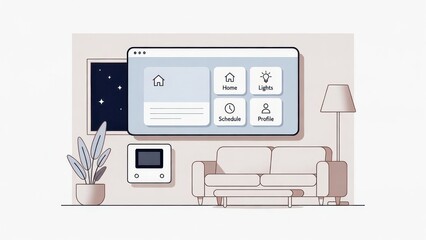 Digital Comfort Theme: Home interface automating routines in living space
