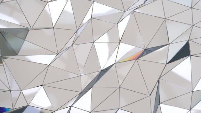 Minimal White Geometric Polygon Background