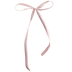 pink ribbon isolated on transparent background