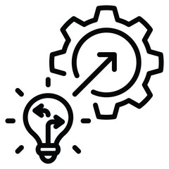 Operations Plan Icon Line Vector Illustration