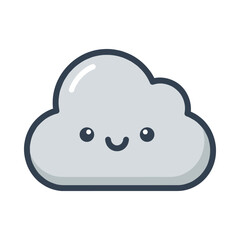 Cute Cartoon Cloud Illustration