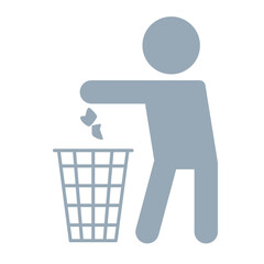 Waste Graphic Basket Bin Can Clean Container