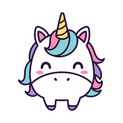 Adorable Cartoon Unicorn Illustration
