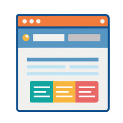 Web interface. Modern internet pages, vector illustration
