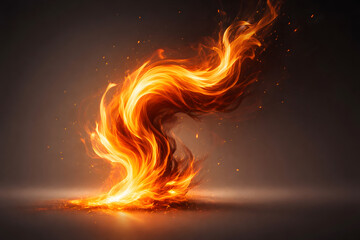 Fototapeta premium Cinematic fire motion delivering premium power and presence