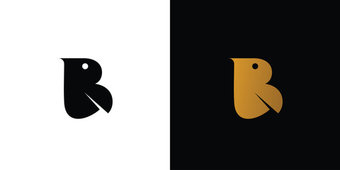 The bird logo design with the initials B is unique and simple