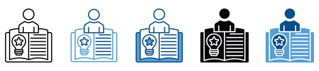 Experience icon set in multiple styles