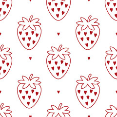 Red Strawberry Digital Paper Isolated