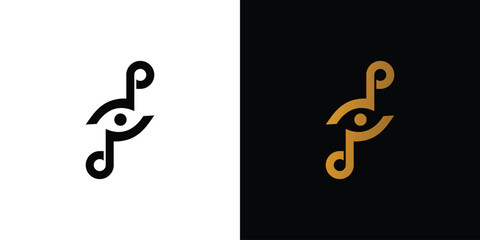 The eye of the song logo design is unique and modern