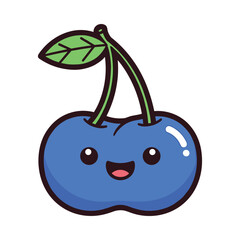 Cute Cartoon Blueberry Illustration