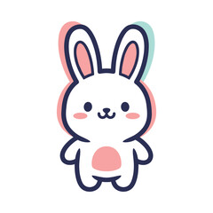 Adorable Cartoon Bunny Vector Illustration