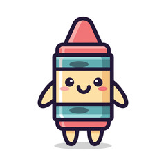 Crayon Character Illustration for Kids