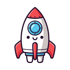Cartoon Rocket Ship Illustration