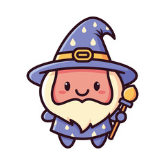 Cartoon Wizard Character Illustration