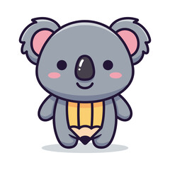 Adorable Cartoon Koala Bear Vector Illustration