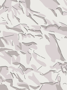 Background Texture of White Paper Crumpled Vector Illustration