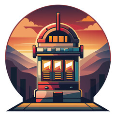 Vintage train illustration