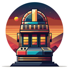 Retro jukebox illustration