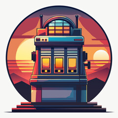 Retro arcade slot machine