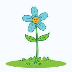 Cartoon Flower illustration EPS Vector