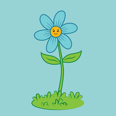 Cartoon Flower illustration EPS Vector