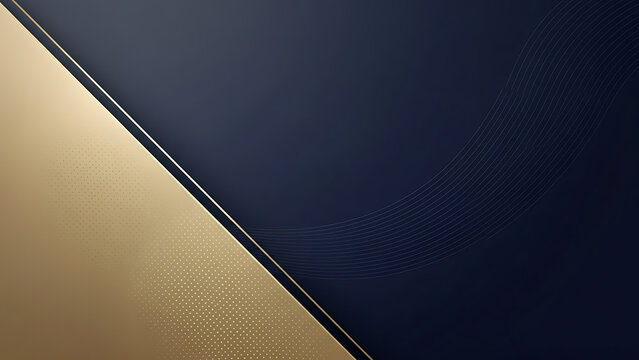 A close-up view of a metallic gold and dark blue abstract background with a diagonal line separating the two colors