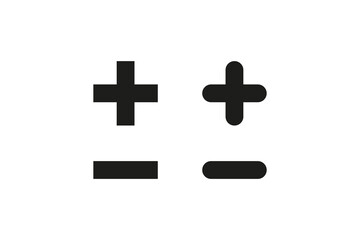 Fototapeta premium Plus and minus icon. Vector illustration desing.