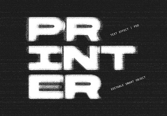 Shifted Printer Text Effect