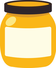 jar with honey color vector illustration