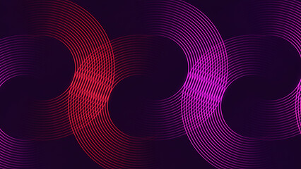 Vibrant abstract pattern of gradient circles on dark background