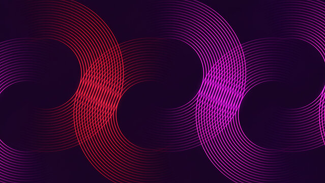 Vibrant abstract pattern of gradient circles on dark background