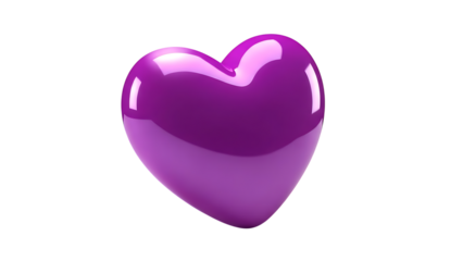 Vibrant Purple Heart Shape