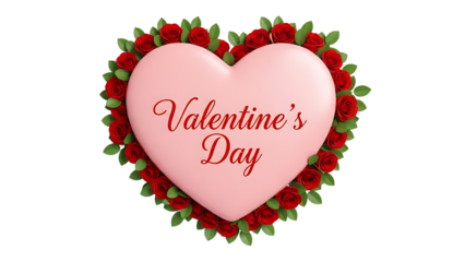 Valentine's Day Heart with Roses