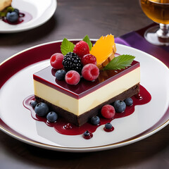cheesecake with berries