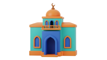 3D Rendered Mosque Building