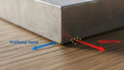 Frictional and Applied Forces on a Metal Block