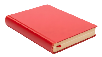 Red closed book on checkered background