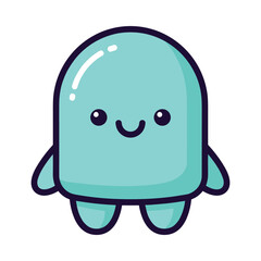 Cute Cartoon Blob Character Illustration